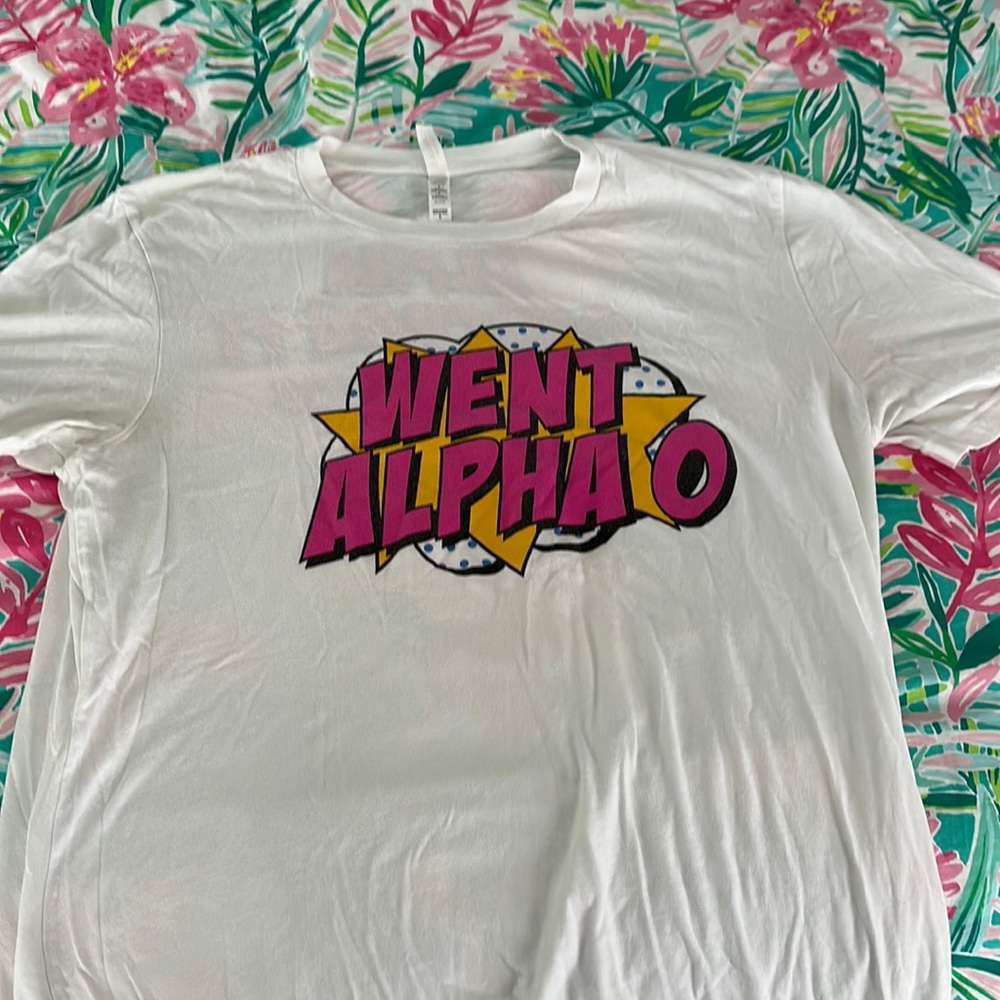 Short sleeve t shirt Bella and Canvas size large Alpha O AOII